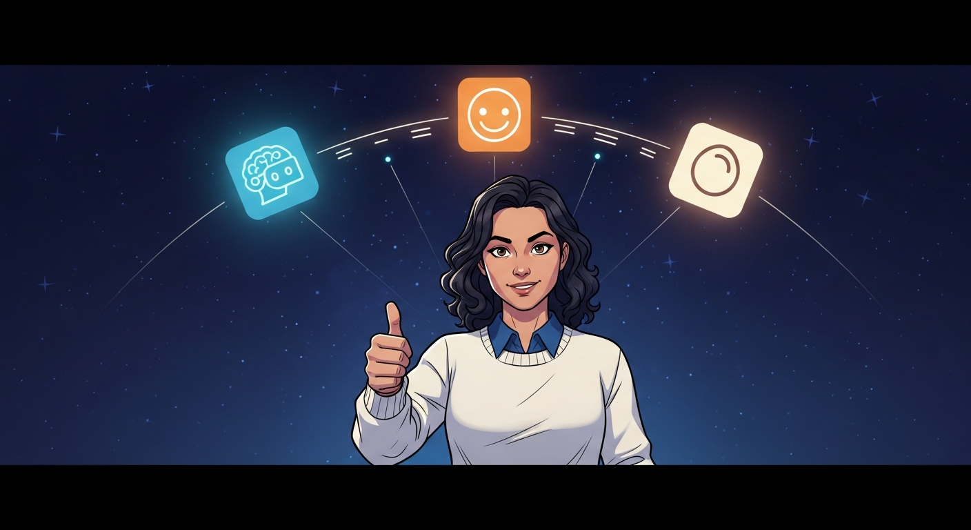 AI plus Cartoon plus App equals one brand
